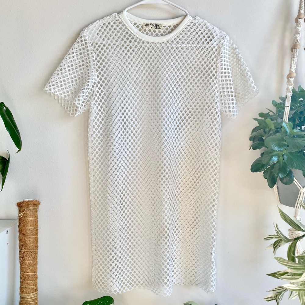 White Mesh Dress